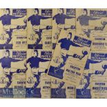 1946/47 Everton Home Football Programmes to include Bolton Wanderers^ Man Utd^ Middlesbrough^