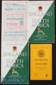 1952 England Rugby Programme Selection (4): pair of Twickenham issues for the South African