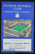 Liverpool Senior Cup Final 1952/53 Everton v Tranmere Rovers Football Programme date 9 May light