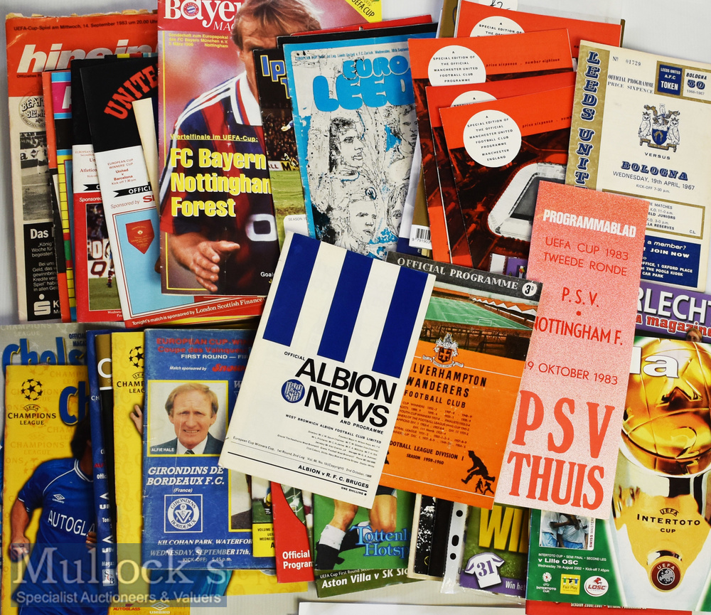 1960s Onwards British Club’s in European Competition Football Programmes from both the UK and