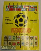 1970 Mexico World Cup Official Football Programme 128 page souvenir issue^ yellow version.