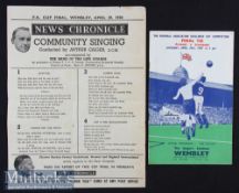 1950 FA Cup Final Arsenal v Liverpool Football Programme date 29 Apr^ plus community song sheet (2)