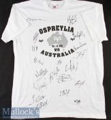 2006 Ospreys (Welsh) v Australia Signed Rugby T-Shirt: The only Welsh region to have beaten a