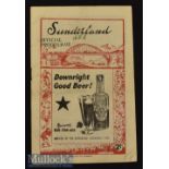 1947/48 Sunderland v Everton Football Programme 25 Dec in F condition