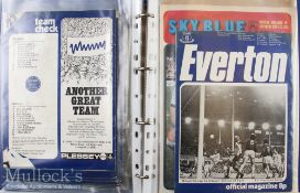 1972/73 and 1973/74 Everton Home and Away Football Programmes includes 72/73 (H) complete^ (A) (