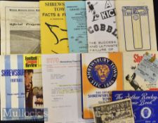 Selection of Shrewsbury Town Football Items to include 1963 Wrexham v Shrewsbury^ The Official