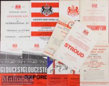 1953-1981 Gloucester Home Rugby Programmes (10): Sep 1953 v Lydney^ Feb 1955 v Civil Service^ Oct