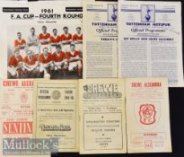 1947/48 Crewe Alexandra v Derby County Football Programme plus 55/56 Crewe Alexandra v Southport^