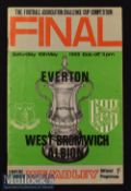 Matt Busby Signed 1968 FA Cup Final Everton v West Bromwich Albion Football Programme inscribed