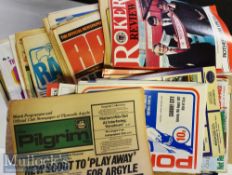 1970s Newspaper Style Football Programmes including Derby Ram^ Plymouth Pilgrims etc^ with 1960s Non