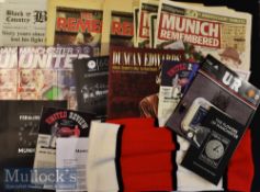 Selection of Manchester United ‘Munich’ Football Items to include The Flowers of Manchester booklet^