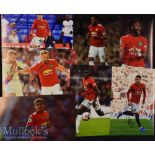 10x Signed Manchester United Colour Photographs Fred^ Martial^ Shaw^ Lingard^ etc. measuring 30x21cm