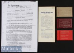 1969-1972 Everton Season Ticket Booklets together with 1960 AGM Accounts plus a 1961 copy of