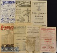 1946/47 Everton Away Football Programmes to include Liverpool^ Aston Villa^ Huddersfield Town^