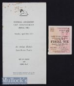 1951 FA Cup Final Luncheon Party Menu and Match Ticket the menu dated 28 Apr with list of guests and