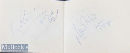 Everton Autograph Book containing a varied selection of signatures such as Paul Madeley^ Eddie Gray^