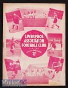 1938/9 Liverpool v Aston Villa Football Programme dated 15th October in excellent condition^ no