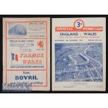 1950 Grand Slam Rugby Programmes^ England/Wales & Wales/France (2): Wales swept the board that year.