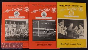 Arsenal Football Supporters’ Club Booklets to include Vol 1^ No 10 1950^ Vol 12 No125 1961^ and