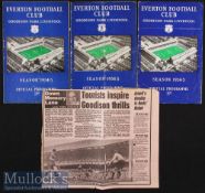 1954/55 FA Cup Everton v Southend United Football Programme date 8 Jan^ plus v Liverpool (FAC) 29