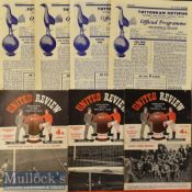 Selection of Tottenham Hotspur v Manchester United Football Programmes to include (H) 51/52^ 52/