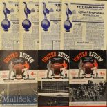 Selection of Tottenham Hotspur v Manchester United Football Programmes to include (H) 51/52^ 52/