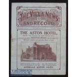 1925/26 Aston Villa v Sunderland Combined Issue Football Programme also Aston Villa Res v West