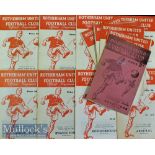 Selection of 1950s Rotherham home football programmes including 54 v Oldham Ath.^ 51 v Brentford^ 56