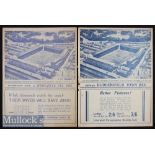 1938/39 Everton Res v Newcastle United Res and Huddersfield Town Res Football Programmes dates 22