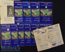 1955/56 Everton Home Football Programmes includes 21x League^ 2x FAC and 1x Fr Vasco De Gama^ plus