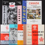 Canada Abroad Rugby Programme Collection (7): v Wales Under 23s 1962^ Wales B and a Welsh XV 1971^