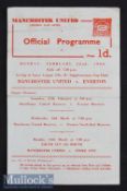 1959/60 Supplementary Cup Final Manchester United v Everton Football Programme date 22 Feb^ single