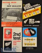 1977 British Lions in New Zealand Rugby Test Programmes (4): All four issues from the 3-1 Lions’