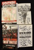 Signed Manchester United Football Books with 2x Multi-Signed ‘We’re The Famous Man United’