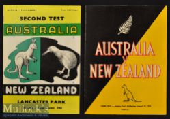 1964 New Zealand v Australia Rugby Test Programmes (2): Second and third Test issues from