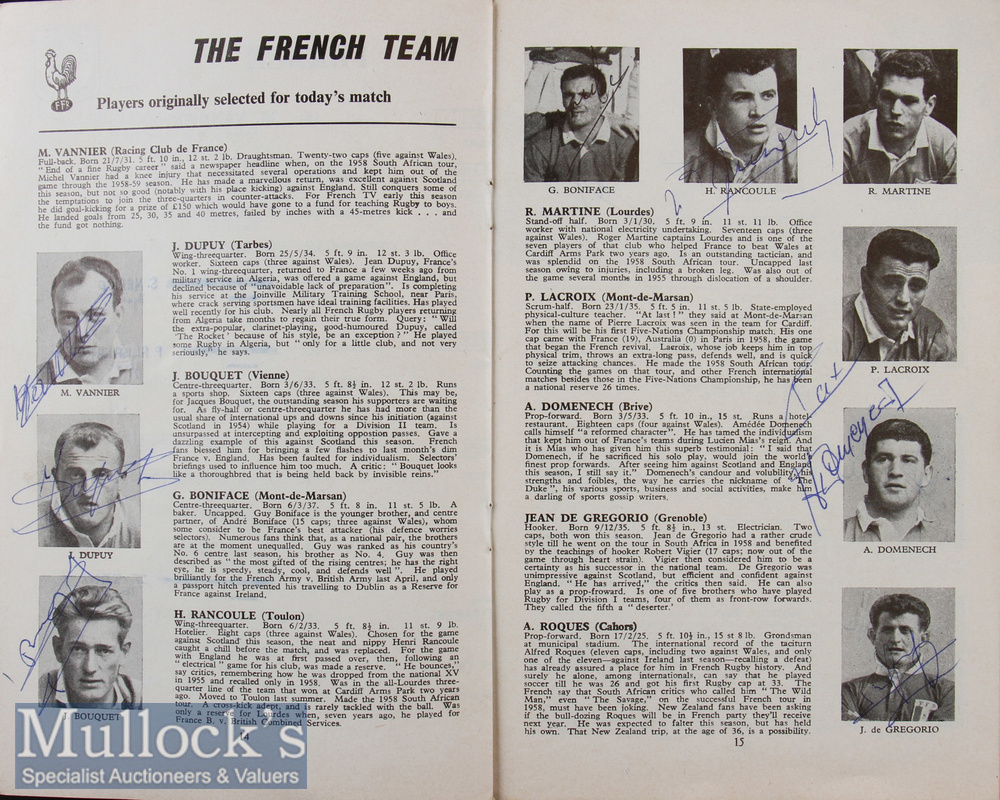 Trio of Wales and Armed Services Rugby Programmes from 1947 onwards - one signed (3): With sellotape - Image 3 of 5