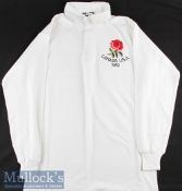 1982 Tony Bond’s England Match Worn Rugby Tour Jersey: With English rose and bold black Canada USA