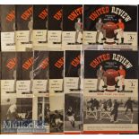 1951/52 Manchester United Home Football Programmes to include Nos 1-12 inclusive^ condition mixed