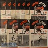 1953/54 Manchester United Home Football Programmes to include Nos 3^ 13 (x2)^ 14^ 15^ 16^ 17^ 18^ 19