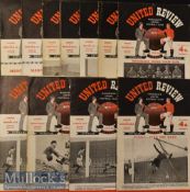 1953/54 Manchester United Home Football Programmes to include Nos 3^ 13 (x2)^ 14^ 15^ 16^ 17^ 18^ 19