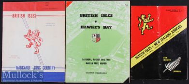1966 British Lions Rugby Programmes in New Zealand (3): Matches at Wanganui-King Country^ Hawkes Bay