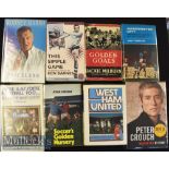 Selection of Signed Football Books to include Rodney Marsh Priceless^ Ken Barnes This Simple Game^