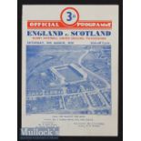 1949 England v Scotland Rugby Programme: Odd mark and slight fold but generally VG usual 4pp