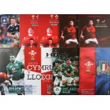 Wales Test Rugby Programmes 2017-2020 (9): Mostly excellent^ recent issues v Scotland (a)^ Ireland