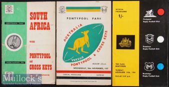 Rugby Tourists Programmes in Wales 1950s & 60s (3): South Africa (1960) and Australia (1957 &