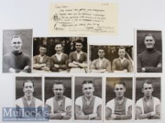 Pre War circa 1930s Oldham Athletic Photocards of team players including Blackshaw^ Caunce^