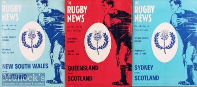 1970 Scotland to Australia Rugby Programmes (3): The issues v NSW^ Queensland and Sydney from this