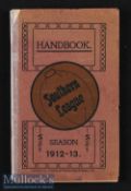 1912/13 Southern League Handbook paperback^ with tape to spine^ Cutts & Co London^ o/w overall in