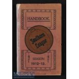 1912/13 Southern League Handbook paperback^ with tape to spine^ Cutts & Co London^ o/w overall in