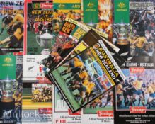 1986-1994 Australia/New Zealand Rugby Programmes B (14): New Zealand v Aus 2nd & 3rd tests 1986; Aus